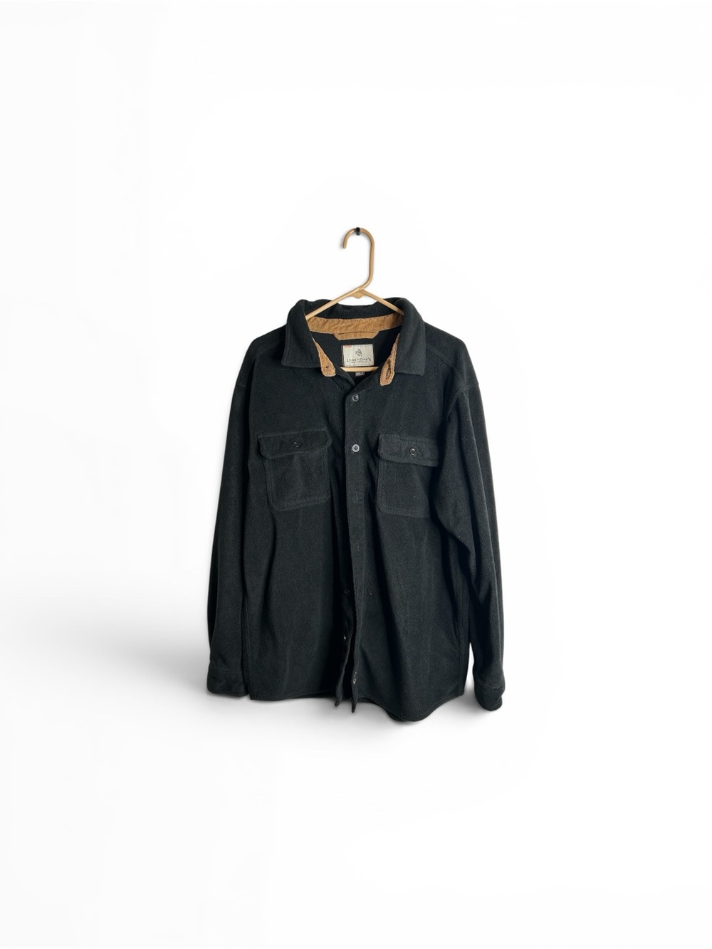 Legendary Whitetails Men's Black Corduroy Cotton Long Sleeve Button-Up L 4265